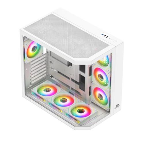 POWERBOOST PBA4375W-750W 80+ BRONZE 7*12cm ARGB Fanlı USB 3.0 Seaview Gaming Beyaz Kasa